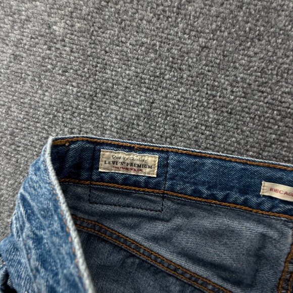 Levis Premium Ribcage Straight Ankle Denim Jeans Women Soft Cotton ACTL 30X27 - Picture 16 of 16